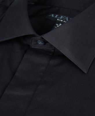 Men's Slim-Fit Formal Solid Dress Shirt