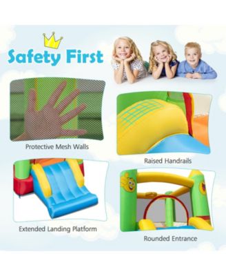 Inflatable Bounce House Kids Blow-up Bouncer with Slide with 480W Blower