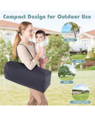 Toddler Folding High Chair with 2-position Tray Adjustable Safety Baffle