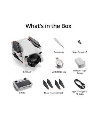 Mini 3 Drone with RC Remote Controller Bundle with 32GB microSD Card, Shoulder Bag, Landing Pad