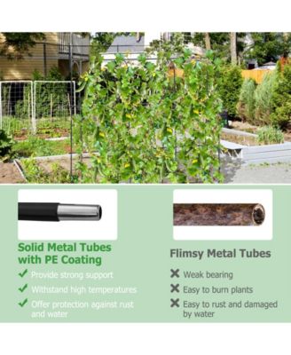 71 x 71 Inch U-Shaped Tall Garden Arched Trellis for Climbing Plants