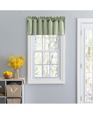 Ellis Stacey 3" Rod Pocket High Quality Fabric Solid Color Window Lined Filler Valance 42"x13" Sage