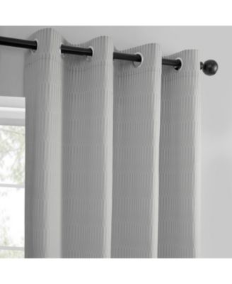 Abstract Grommet Lounge Embossed Velvet Room Darkening Curtain