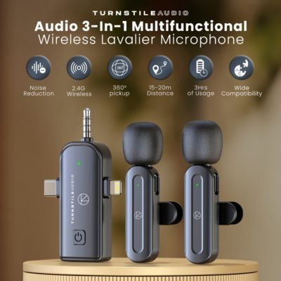 Osmo Mobile 8 Smartphone Gimbal + 3-In-1 Wireless Mic Set + Power Bank + 2-Port Wall Charger