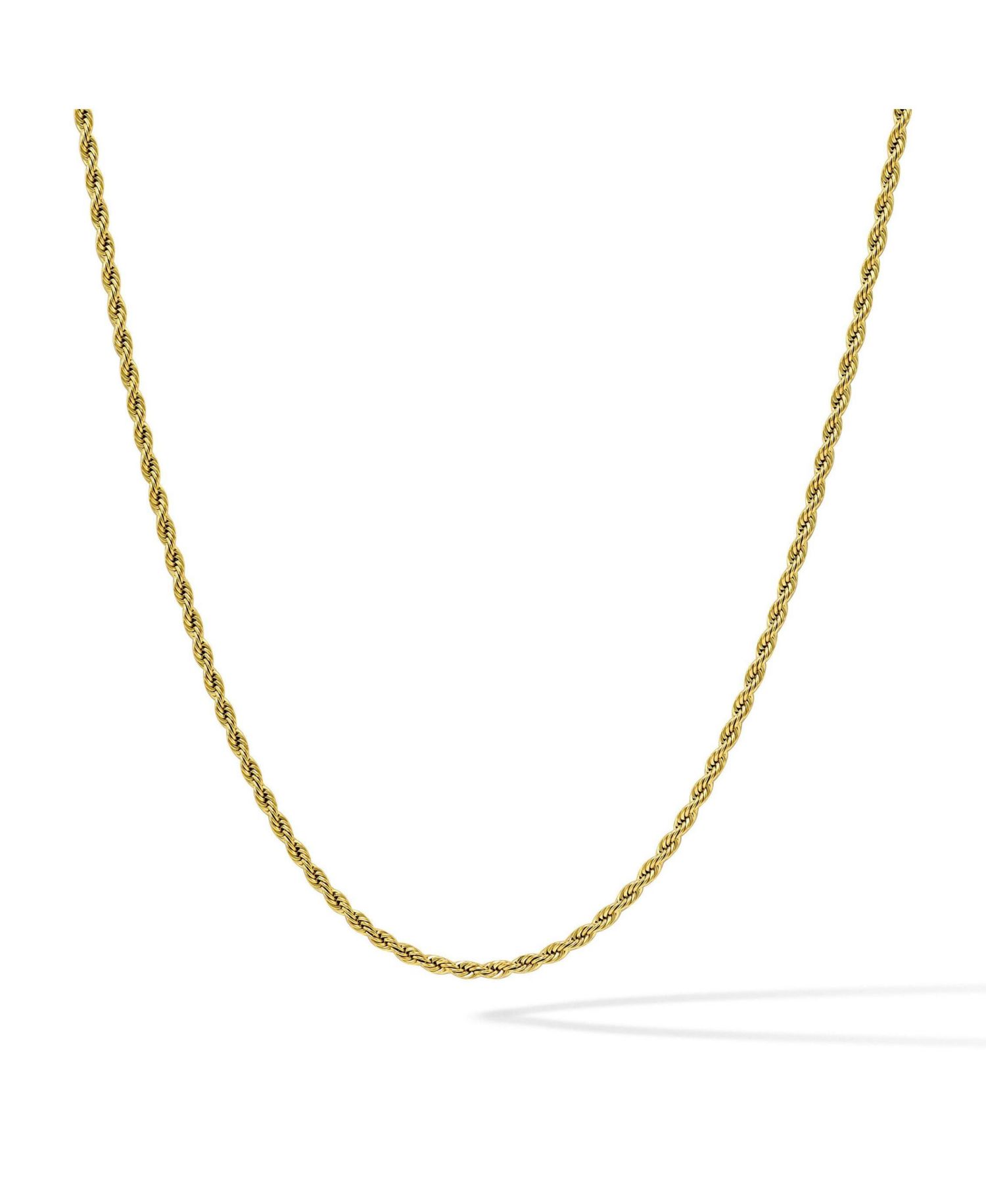 Men's Rope Necklace - 3mm Gold Chain