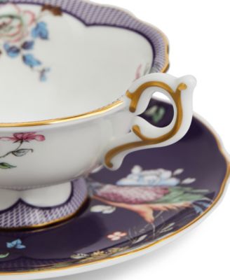Wonderlust Midnight Crane Teacup & Saucer  