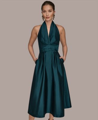 Women's A-Line Halter Midi Dress