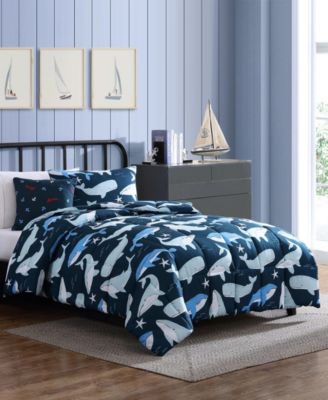 Finnian Whales Microfiber 4-Pc. Comforter Set, Full/Queen