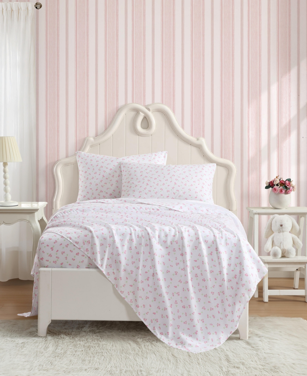 Laura Ashley Busy Bee Microfiber -Pc. Sheet Set