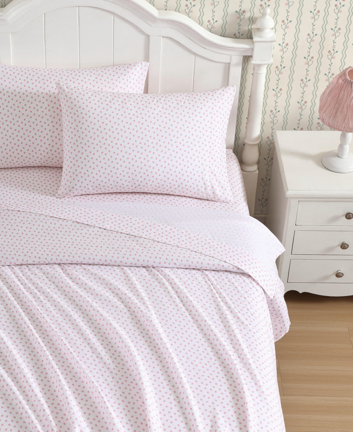 Laura Ashley Sweet Lady Bugs Microfiber 4-Pc. Sheet Set