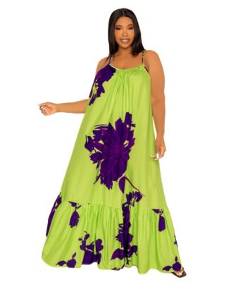 Women's Floral Voluminous Maxi Dress