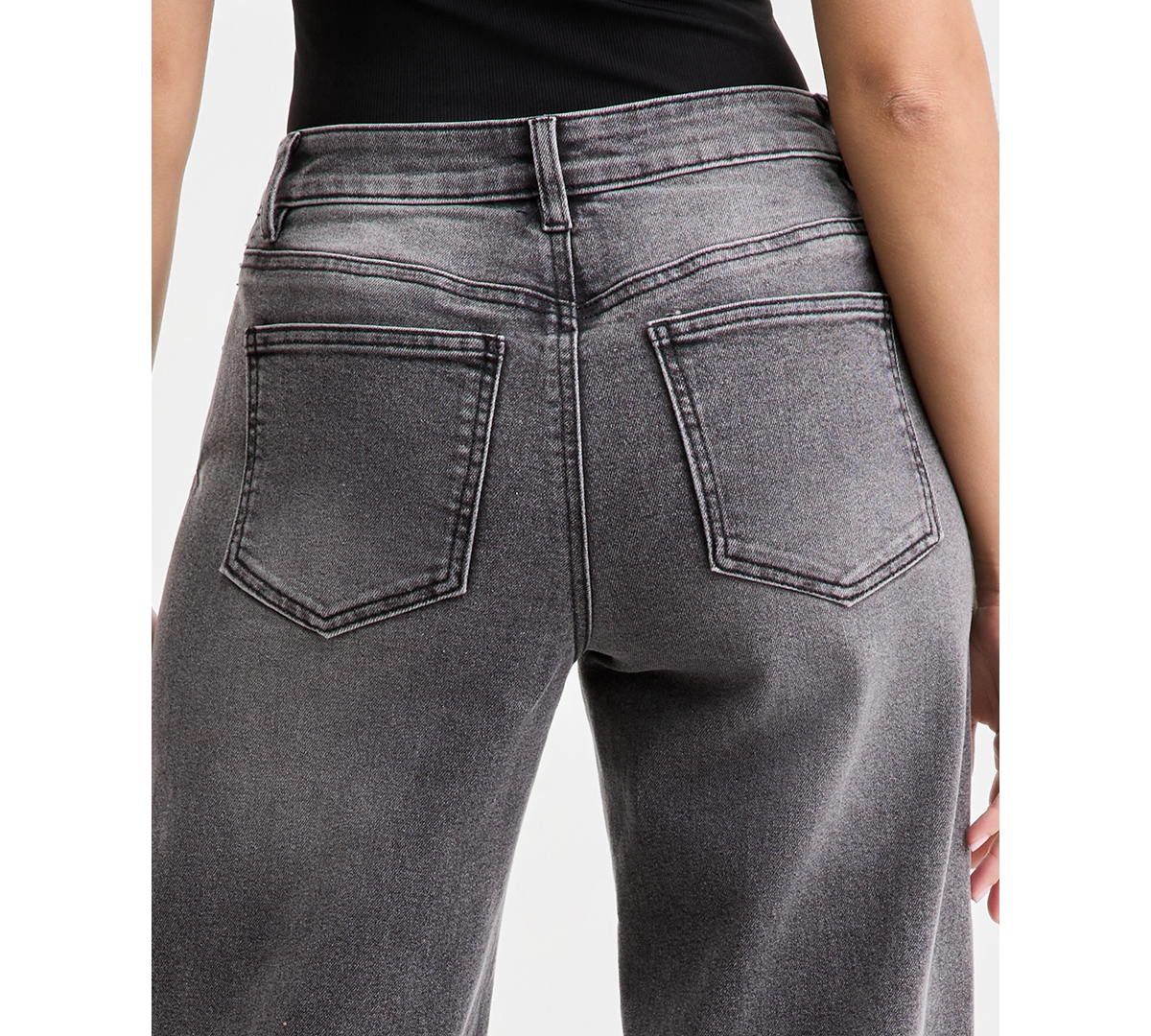 Bar Iii Women's Mid-Rise Wide-Leg Jeans, Macy's Exclusive