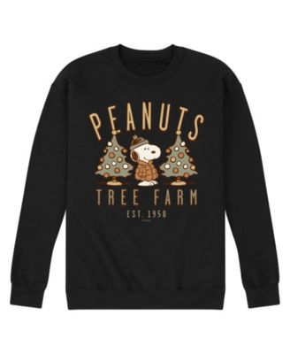AIRWAVES - Men's Peanuts Snoopy Christmas Tree Farm Crewneck Sweatshirt