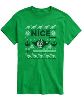 AIRWAVES - Men's Star Wars Christmas Nice Yoda Short-Sleeve Graphic T-Shirt