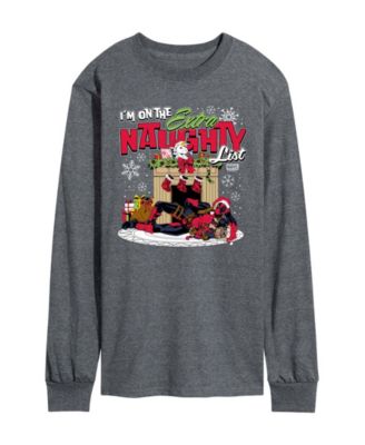 AIRWAVES - Men's Marvel Deadpool Extra Naughty Long-Sleeve Graphic T-Shirt
