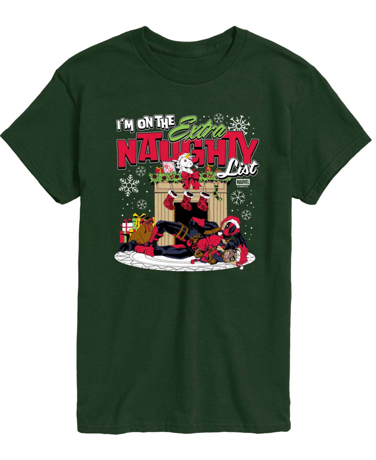 Men's Marvel Deadpool Extra Naughty Short-Sleeve Graphic T-Shirt