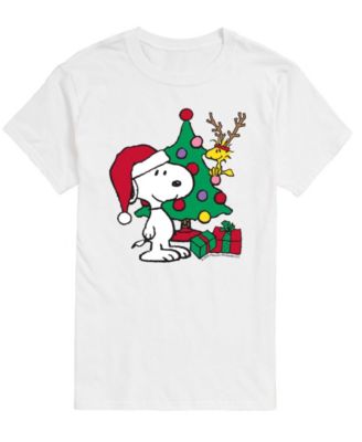AIRWAVES - Men's Snoopy and Christmas Tree Graphic T-Shirt