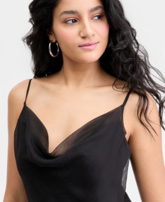 Women's Cowl-neck Ruffled Mini Dress, Macy's Exclusive