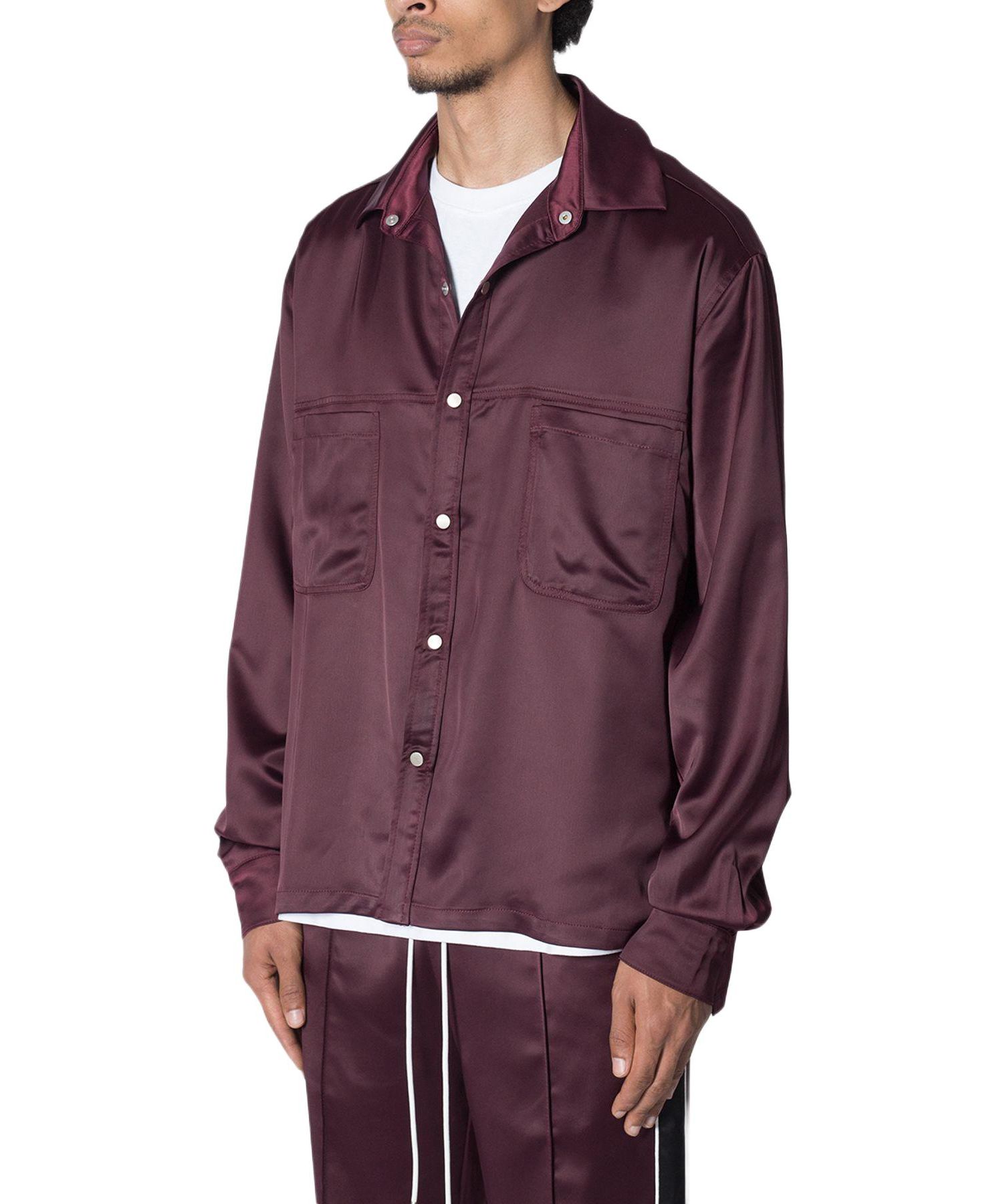 Men's Loiter Studded Satin Pajama Shirt