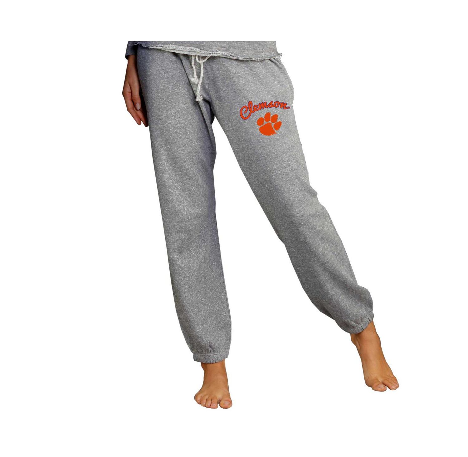 Women's Gray Clemson Tigers Mainstream Knit Jogger Pants