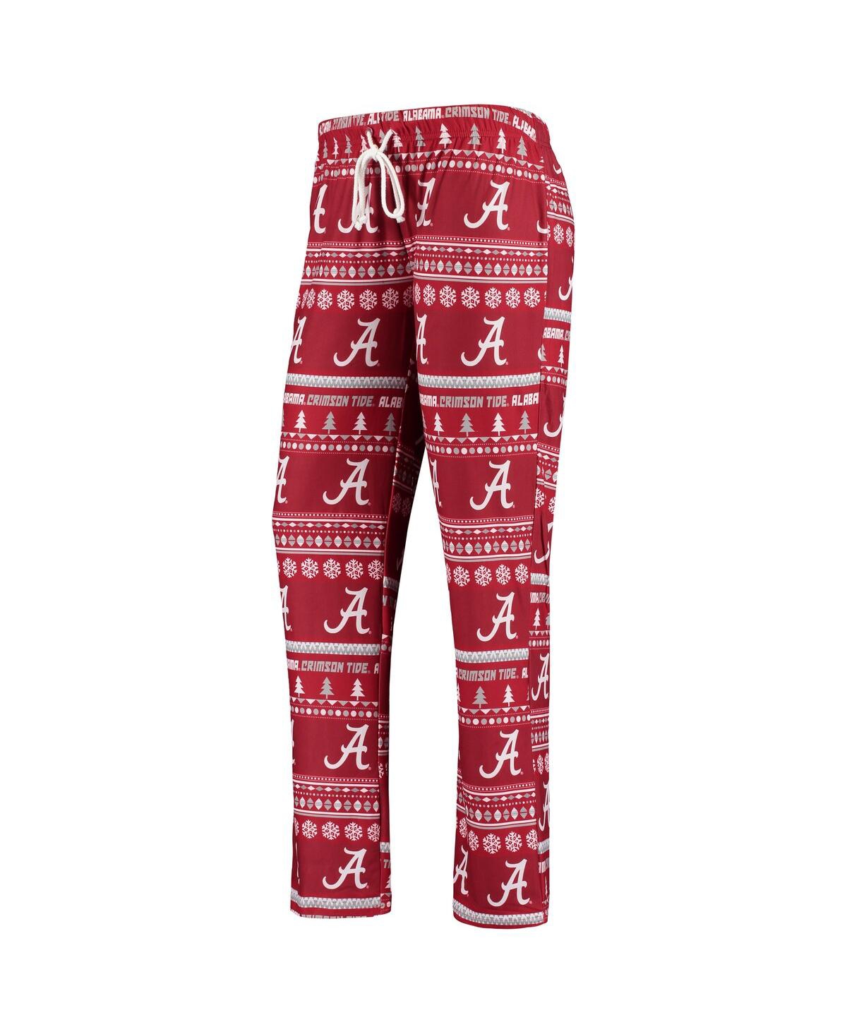 Concepts Sport Women's 2-piece Crimson Alabama Crimson Tide Holiday Long Sleeve Top And Pants Sleep Set In Red