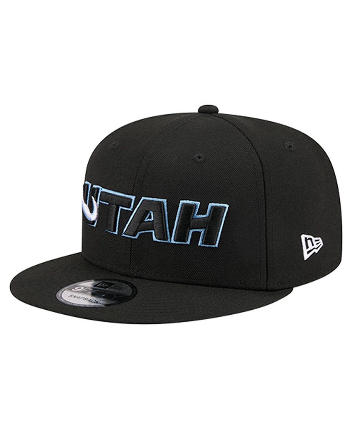 New Era Men's Black Utah Mammoth Team Wordmark 9FIFTY Snapback Hat