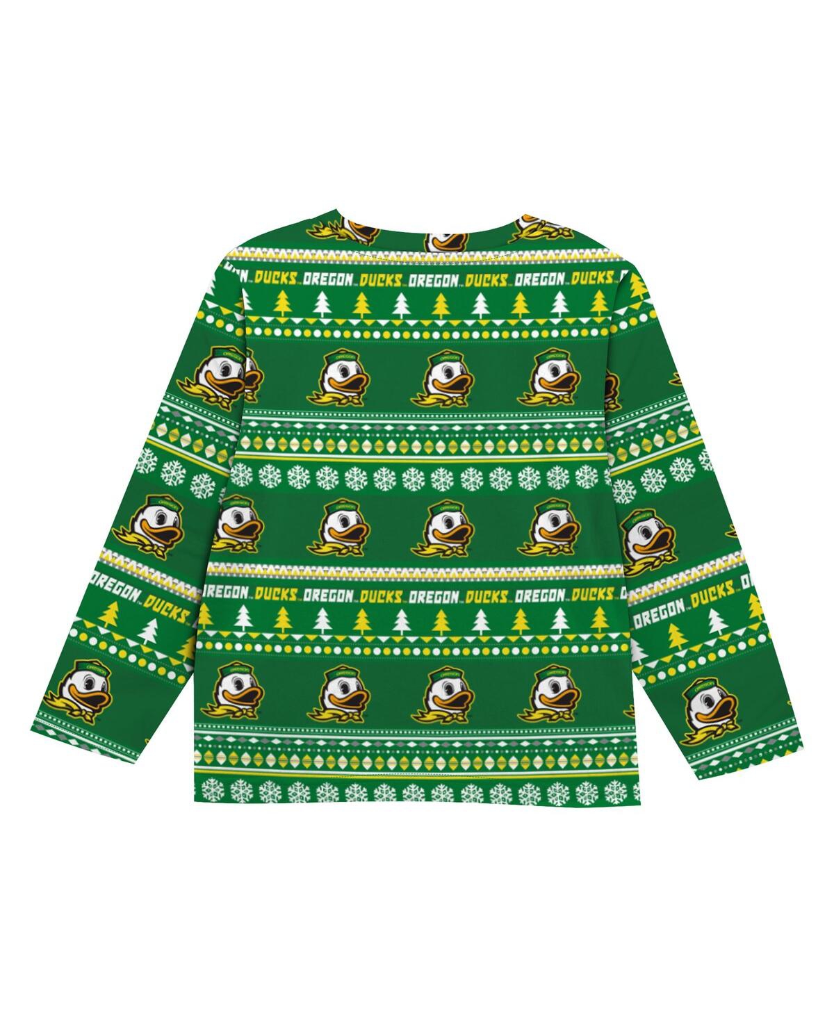 Outerstuff Preschool Green Oregon Ducks Ugly Sweater Pajama Set