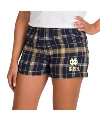 Concepts Sport - Women's Navy/Gold Notre Dame Fighting Irish Ultimate Flannel Shorts