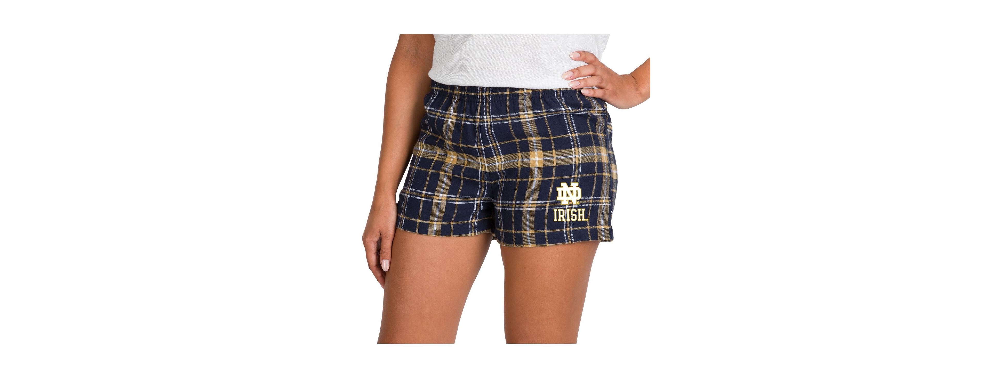 Concepts Sport Women's Navy/Gold Notre Dame Fighting Irish Ultimate Flannel Shorts