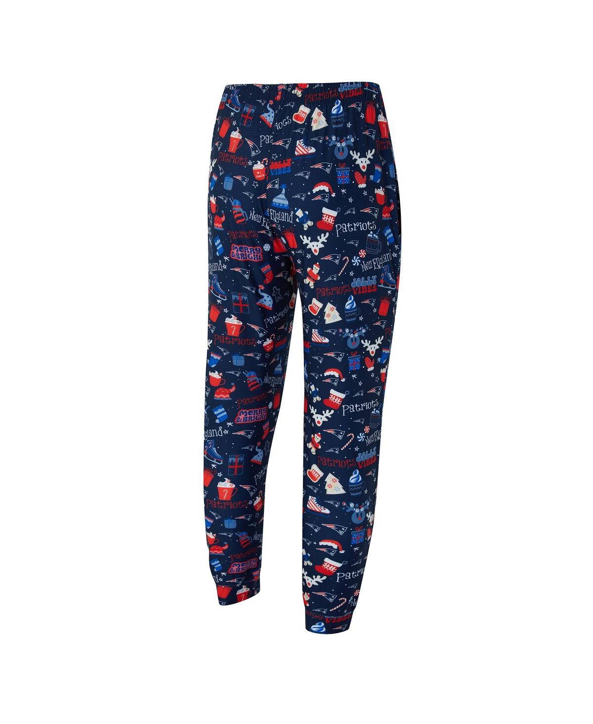 Concepts Sport Men's 2-Piece Navy New England Patriots Chestnut Long Sleeve Top and Pants Set