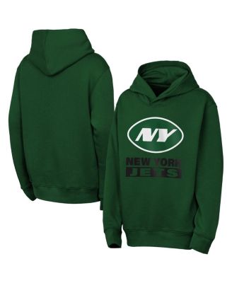 Outerstuff - Big Boys and Girls Green New York Jets Back to Basics Hoodie