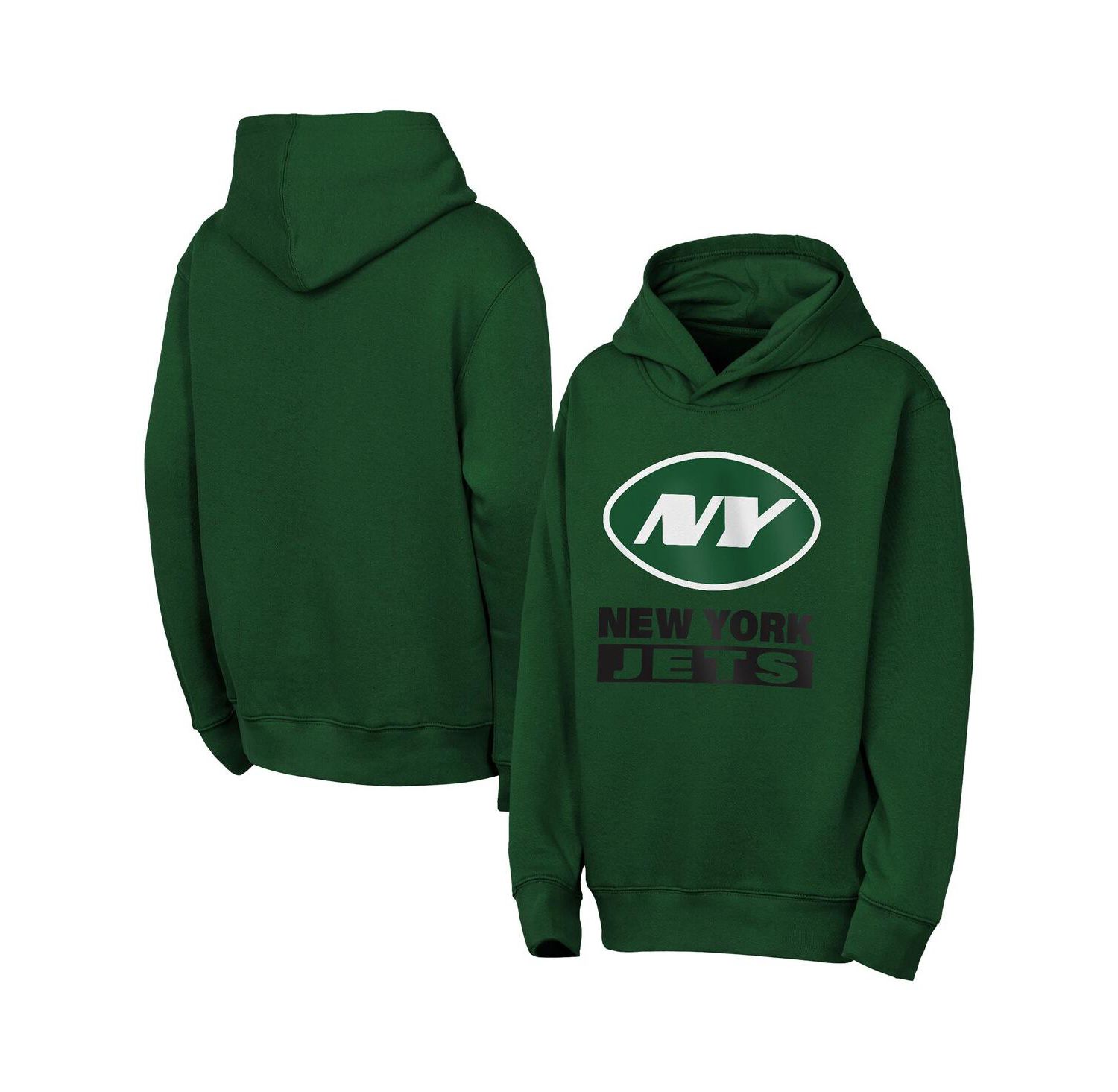 Big Boys and Girls Green New York Jets Back to Basics Hoodie