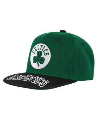 Outerstuff - Big Boys and Girls Kelly Green/Black Boston Celtics Two-Tone Snapback Hat