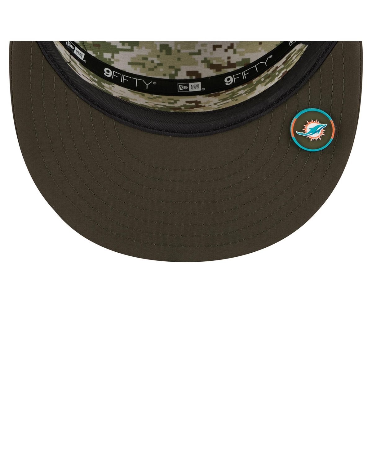 New Era Men's Dark Green Miami Dolphins 2025 Salute to Service Split Panel 9FIFTY Snapback Hat