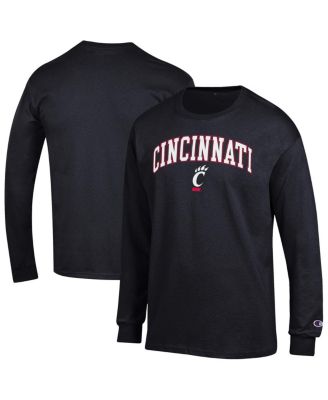 Champion - Men's&nbsp; Black Cincinnati Bearcats Arch Over Logo Long Sleeve T-Shirt