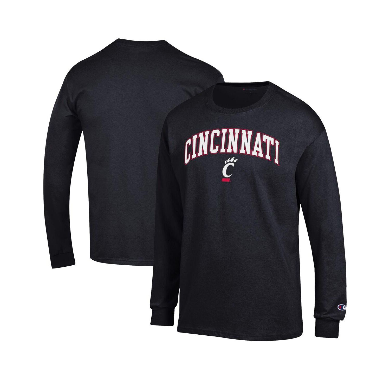 Men's Red Cincinnati Bearcats Arch Over Logo Long Sleeve T-Shirt