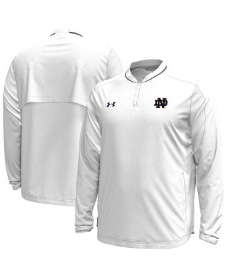 Under Armour - Men's White Notre Dame Fighting Irish Motivate Long Sleeve Quarter-Zip Jacket