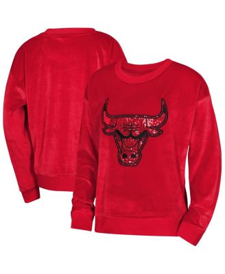 Outerstuff - Big Boys and Girls Red Chicago Bulls Step Back Sweatshirt