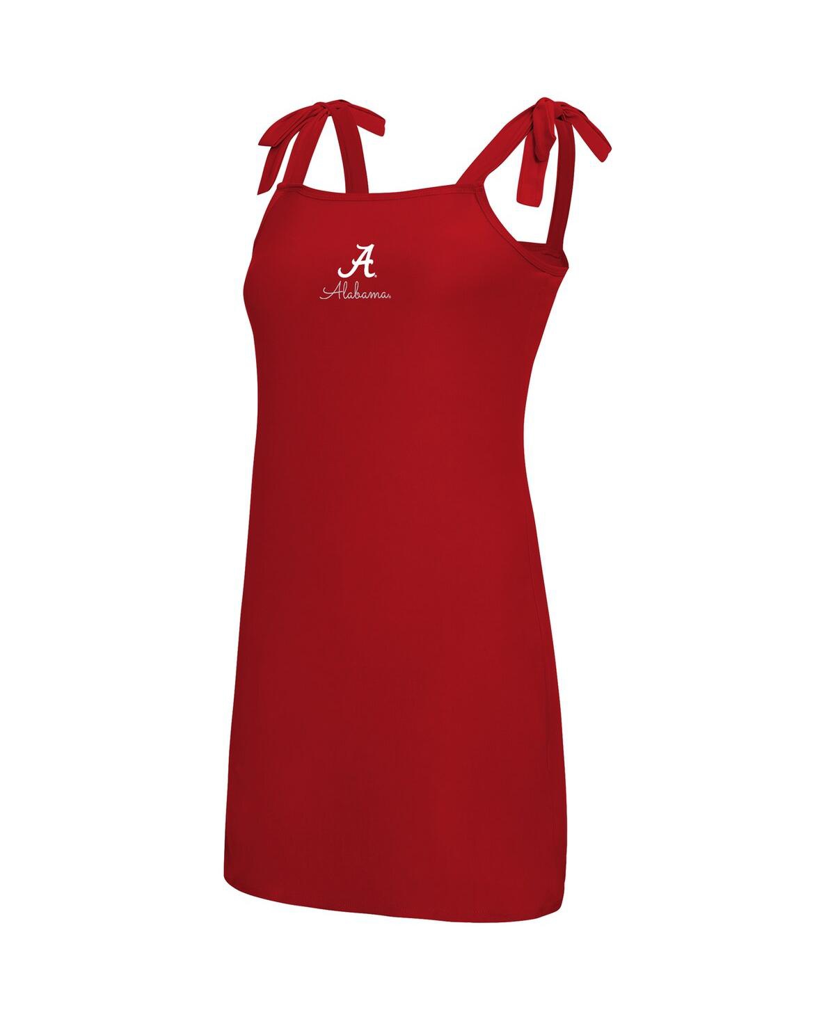 Concepts Sport Women's Crimson Alabama Crimson Tide Tie-shoulder Nightdress In Red