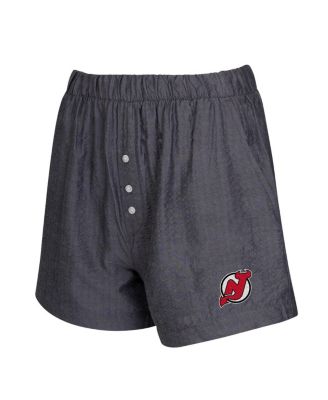Women's 2-Pack Charcoal New Jersey Devils Boxer Shorts Set