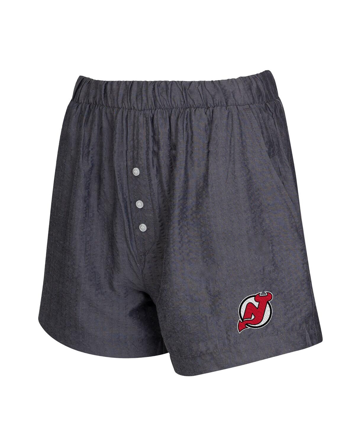 Concepts Sport Women's 2-pack Charcoal New Jersey Devils Boxer Shorts Set In Multi