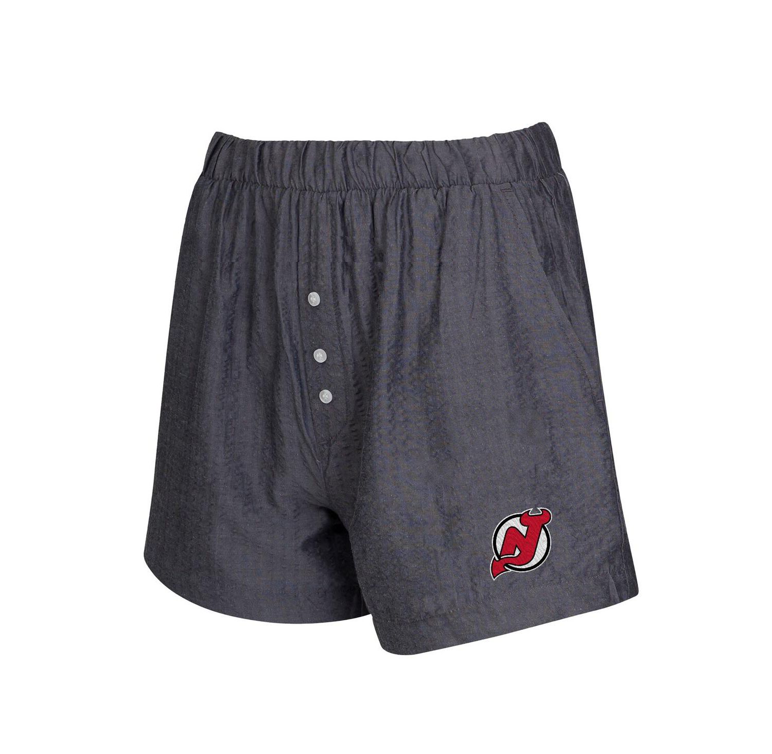 Women's 2-Pack Charcoal New Jersey Devils Boxer Shorts Set