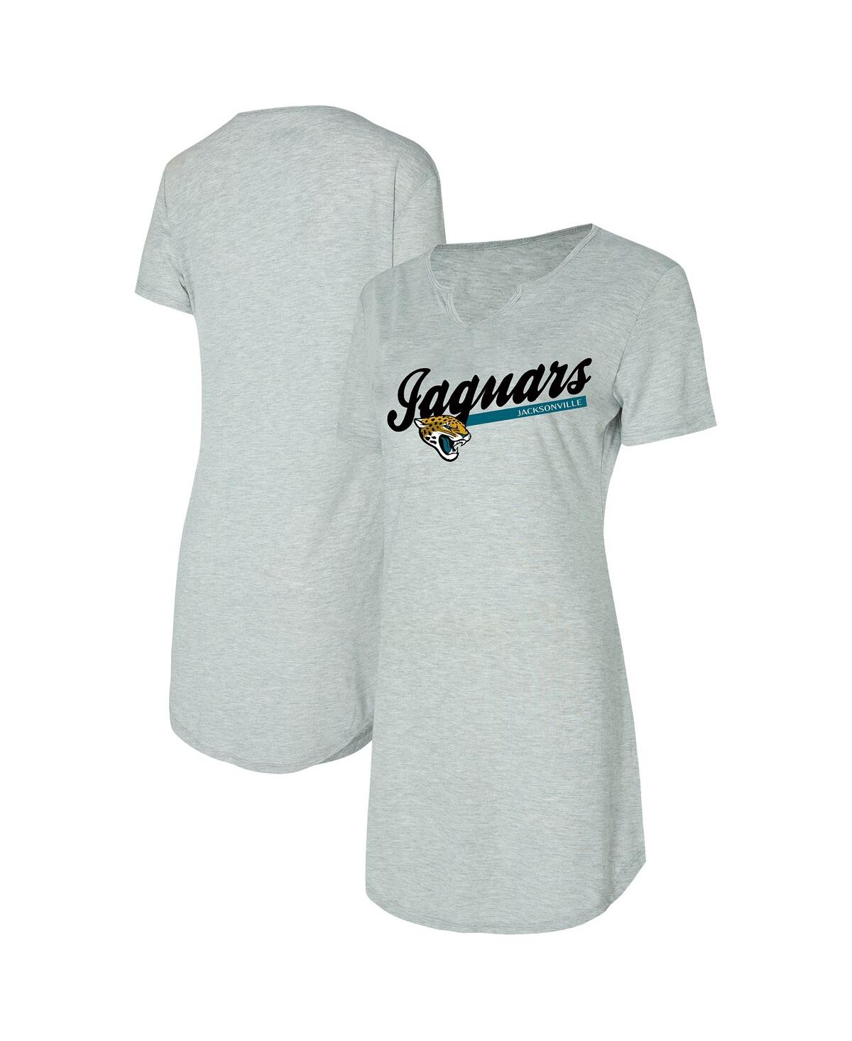 Concepts Sport Women's Gray Jacksonville Jaguars Petition Knit Nightshirt