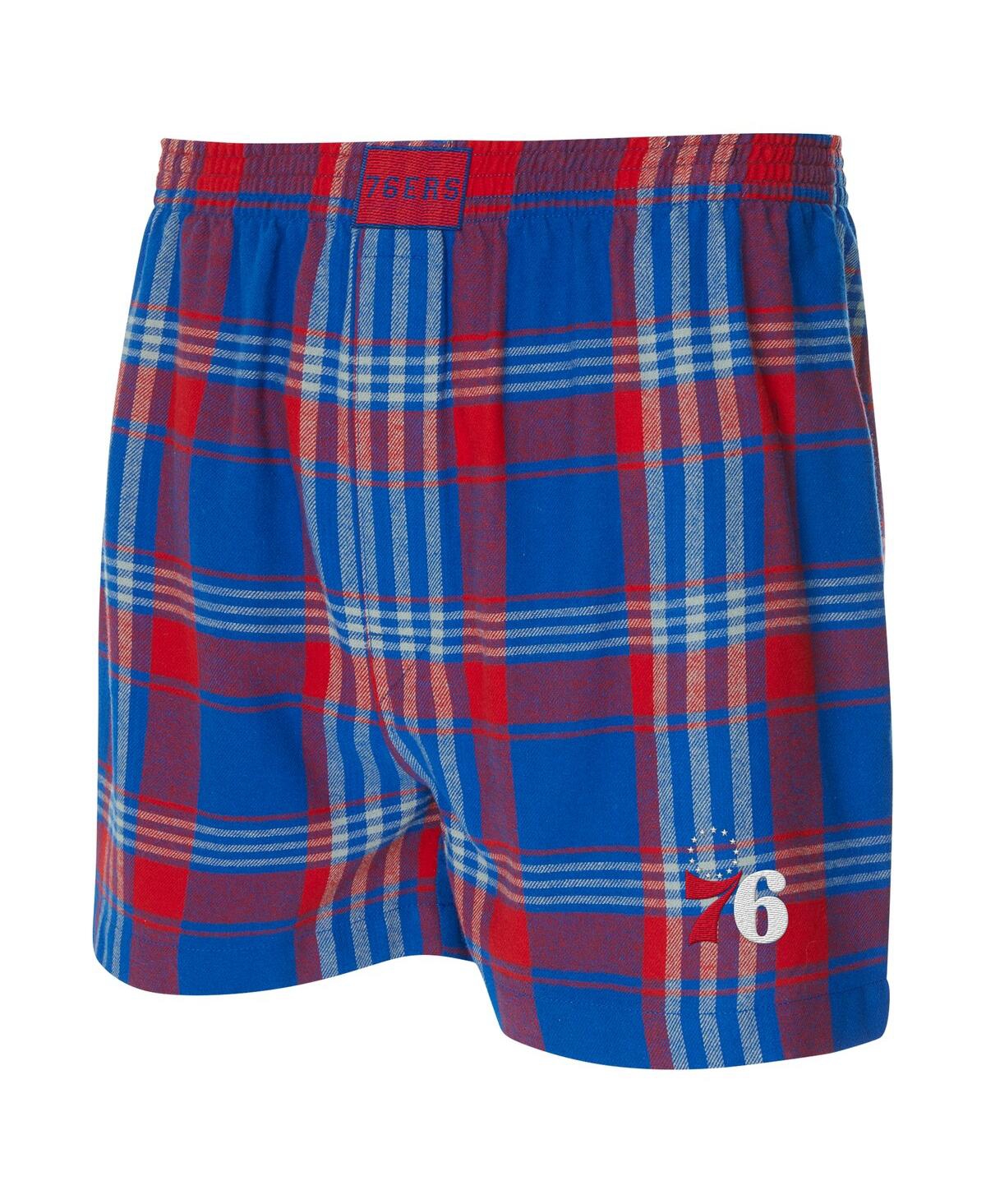 Concepts Sport Men's Royal Philadelphia 76ers Region Flannel Boxer Short