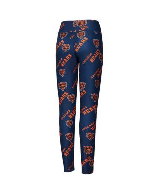 Women's Navy Chicago Bears Breakthrough Allover Print Knit Sleep Leggings