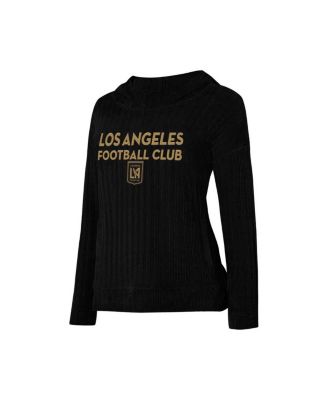Concepts Sport - Women's Black LAFC Linger Long Sleeve Hooded Top