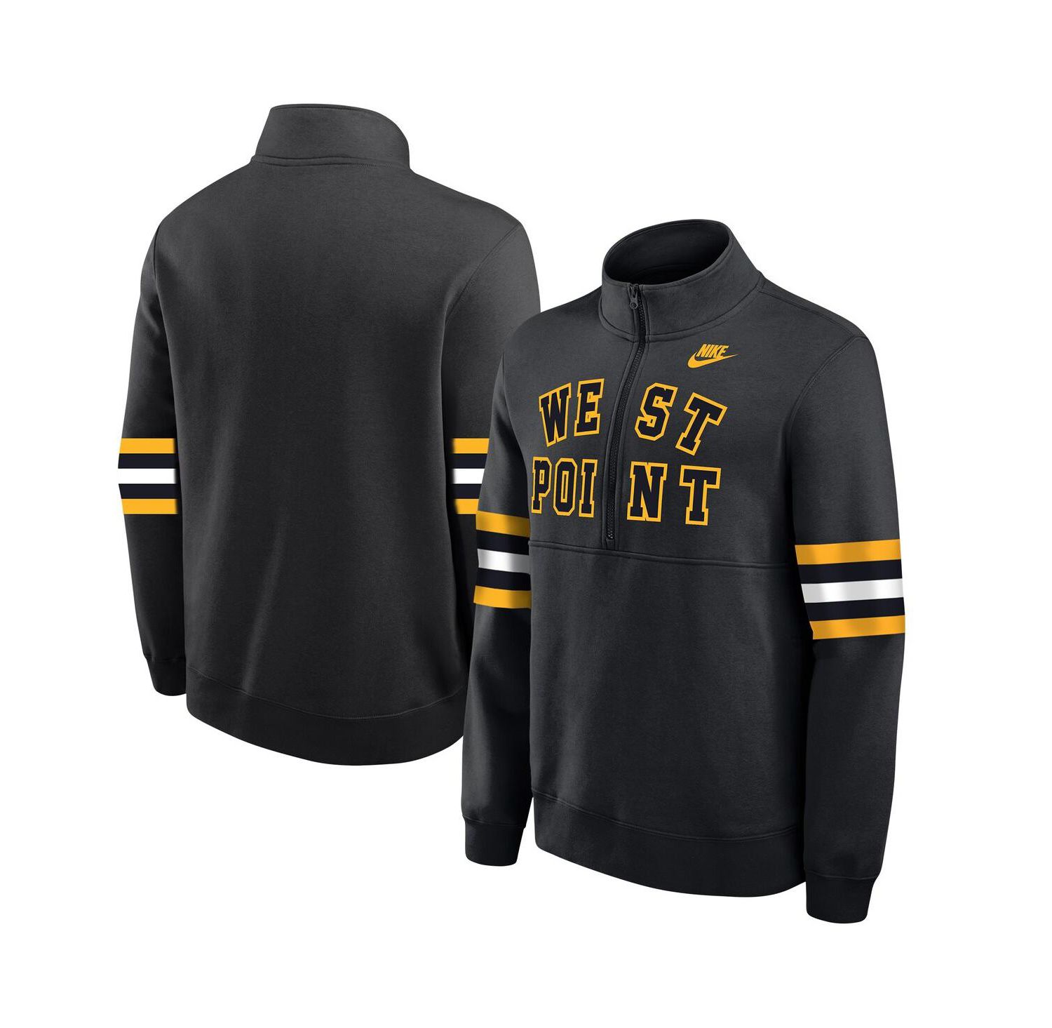 Men's Black Army Black Knights West Point Classic Collection Club Fleece Half-Zip Pullover Hoodie