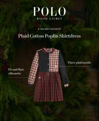 Girls 7-16 Long-Sleeve Plaid Shirt Dress