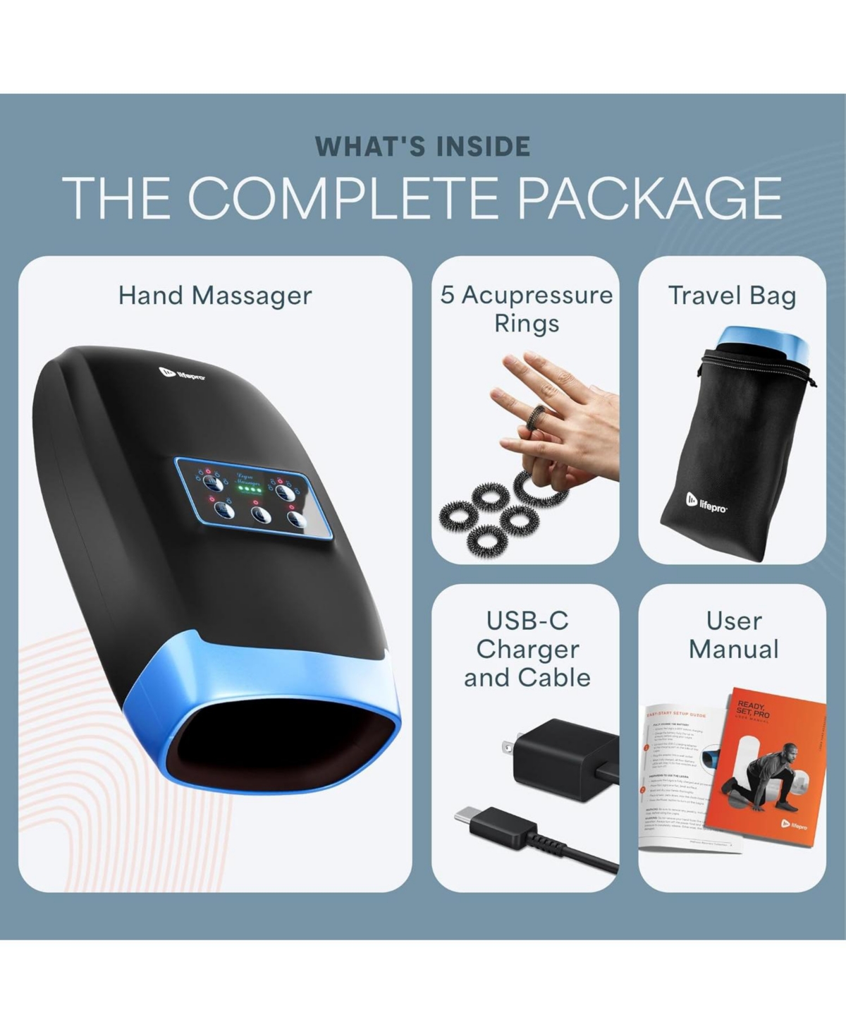 LifePro Hand Massager - for Arthritis and Carpal Tunnel Relief Hand, Wrist Fiinger with Heat Compression