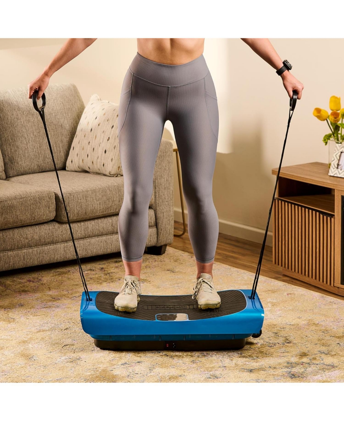 Lifepro Rumblex 4D Pro Vibration Plate - Whole Body Vibration Exercise Machine for Weight Loss, Toning & Wellness, Accessories